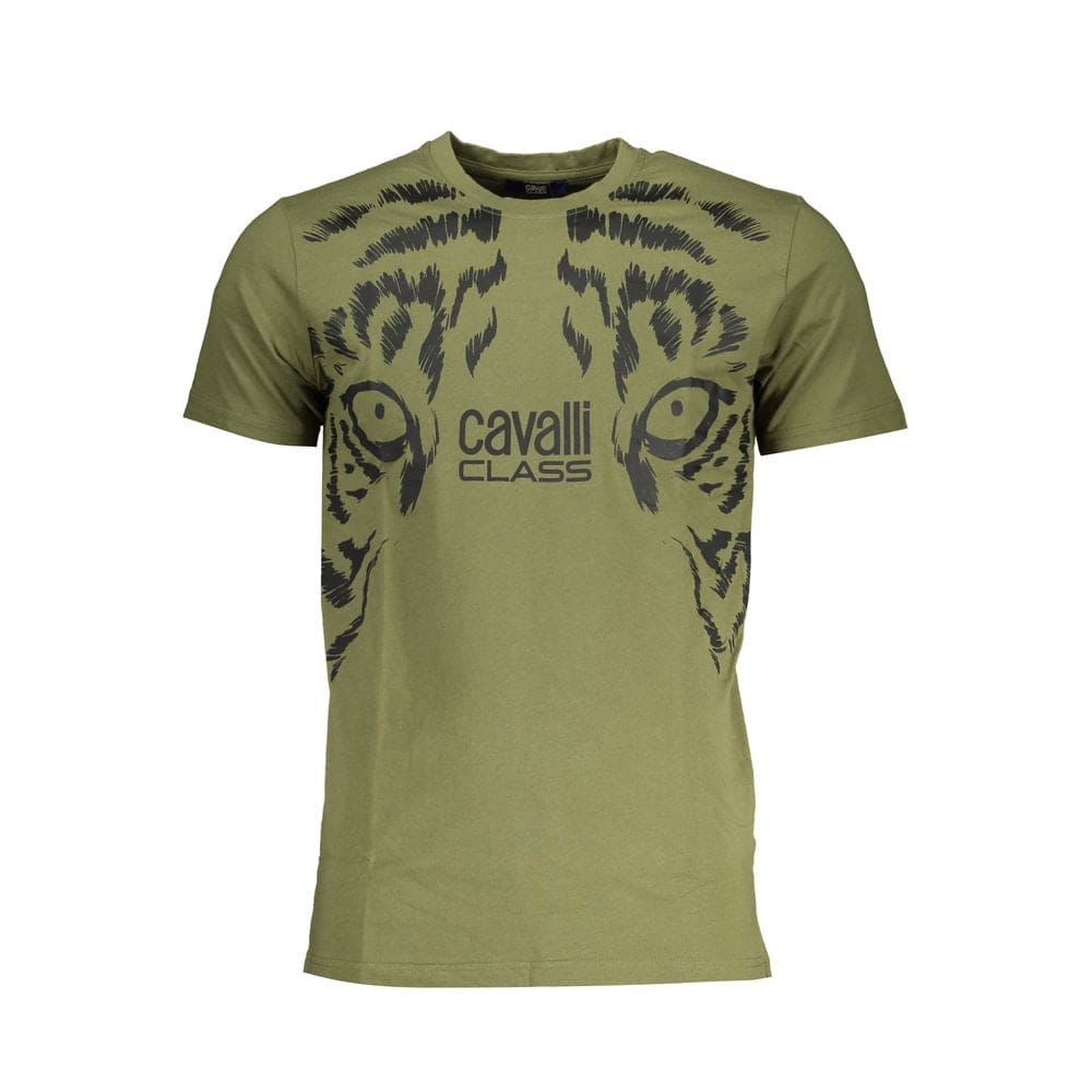 T-shirt en coton vert Cavalli Class