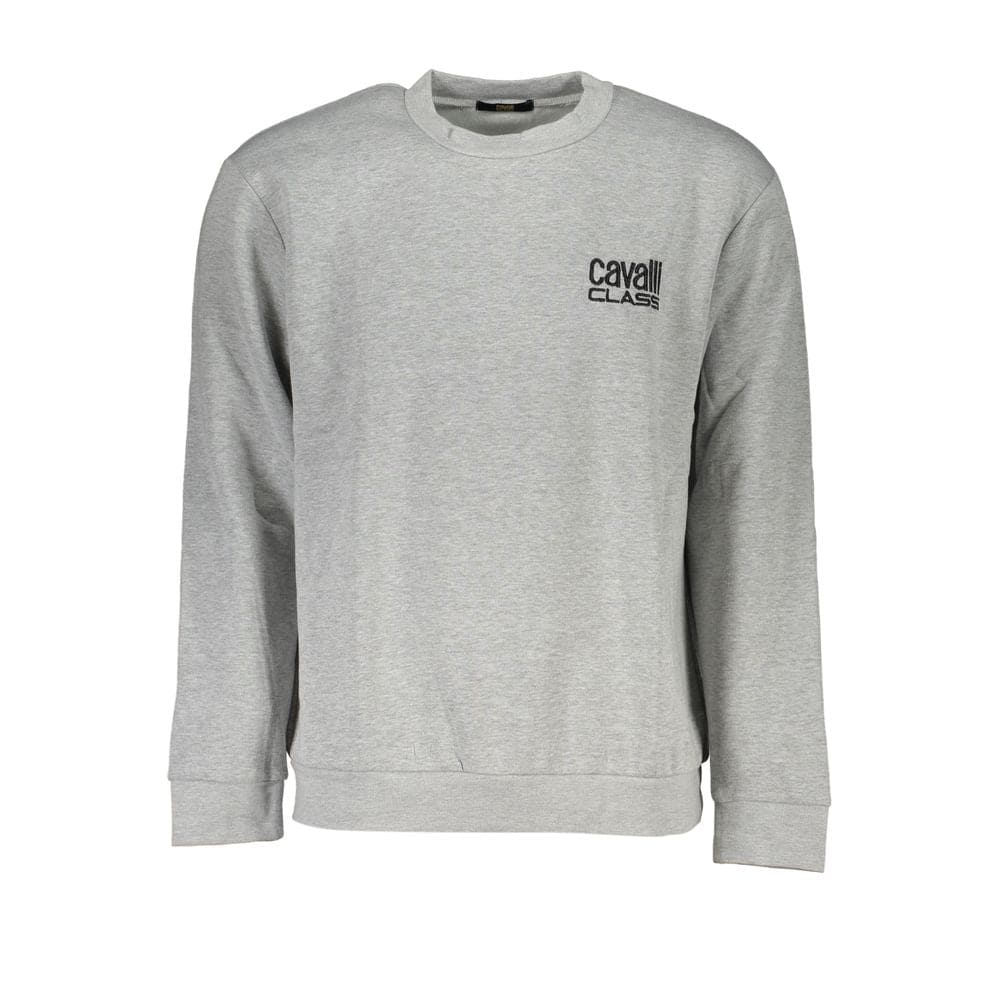 Sudadera bordada elegante color gris de Cavalli Class