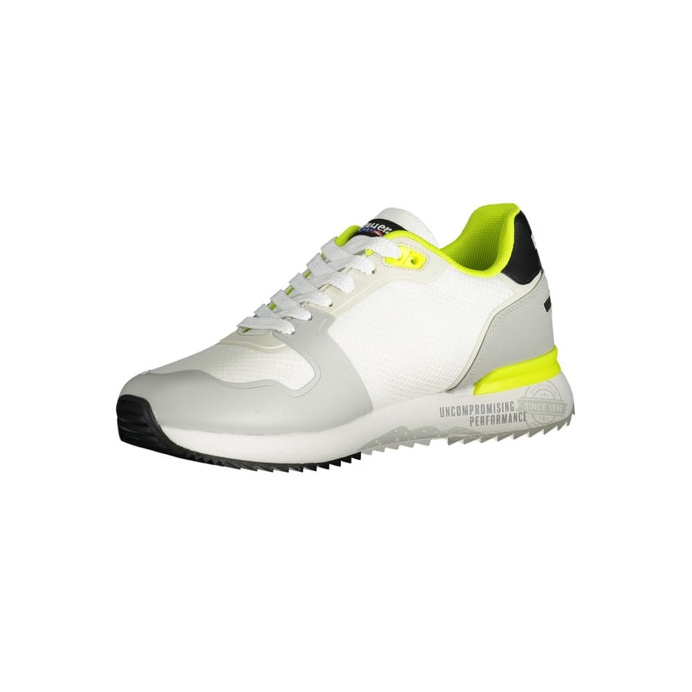 Blauer White Polyester Sneaker