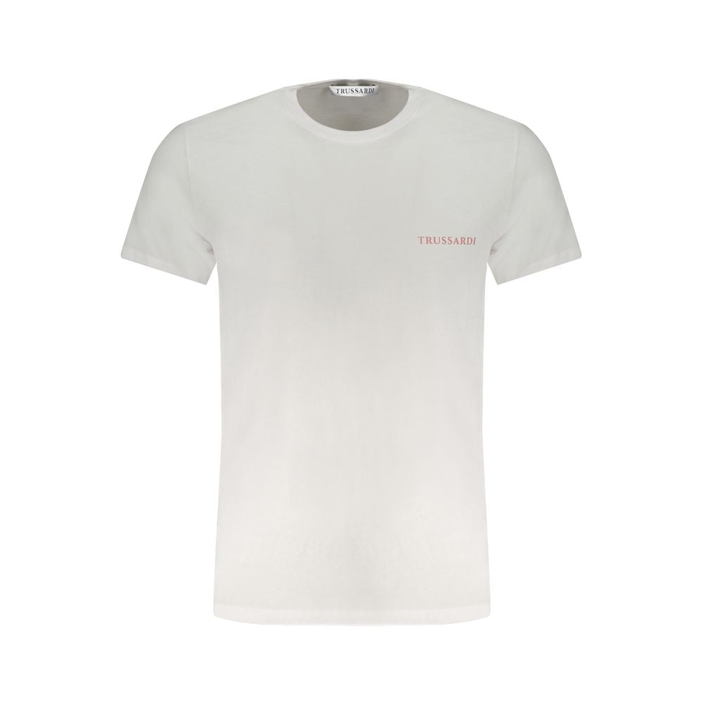 Camiseta de algodón blanca Trussardi