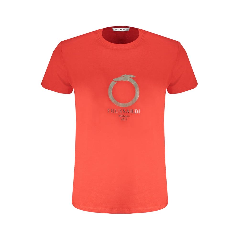 T-shirt en coton rouge Trussardi