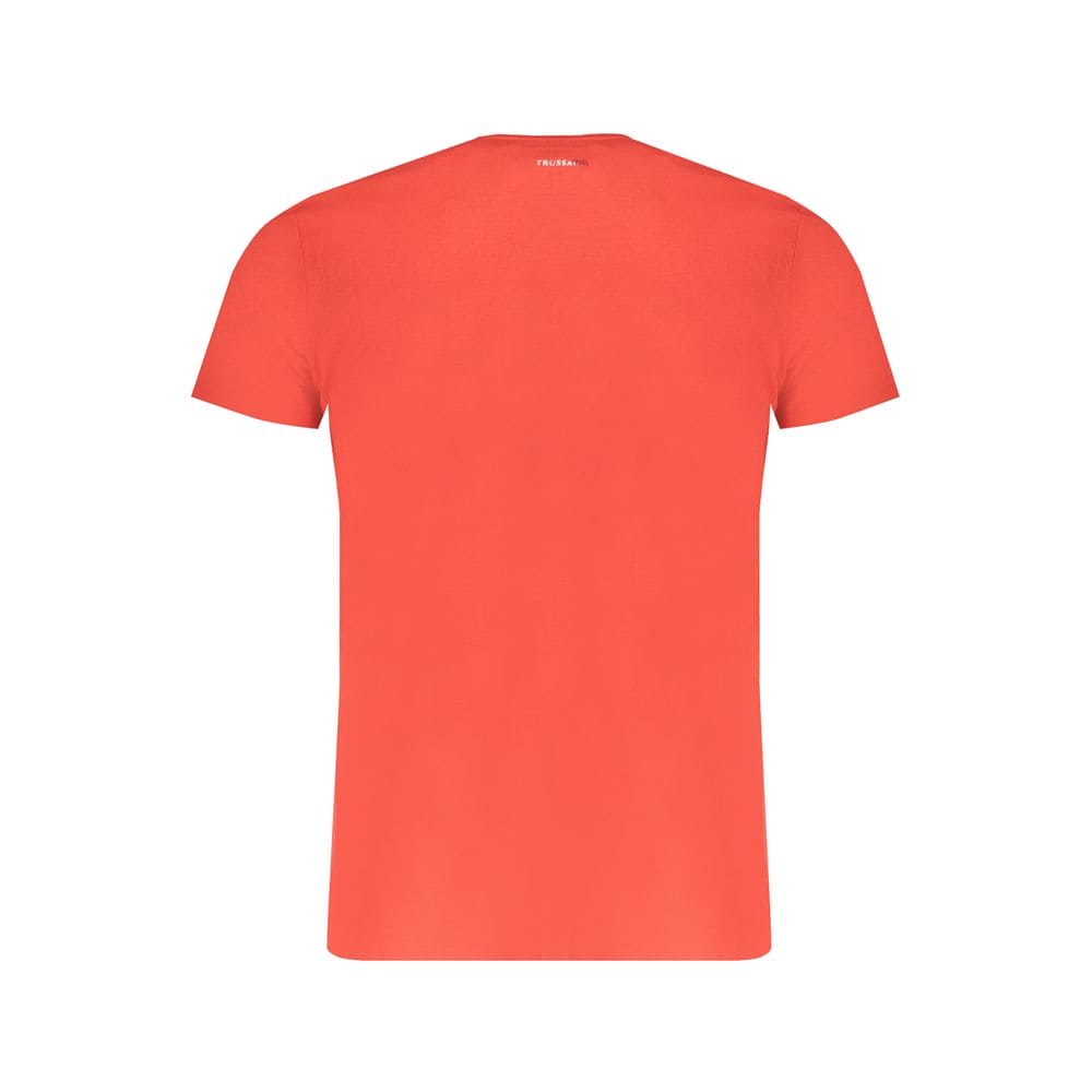 Camiseta de algodón roja Trussardi