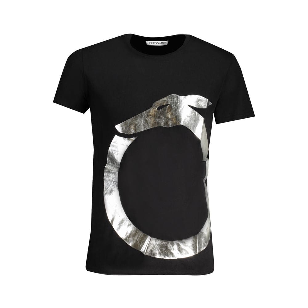 T-shirt en coton noir Trussardi