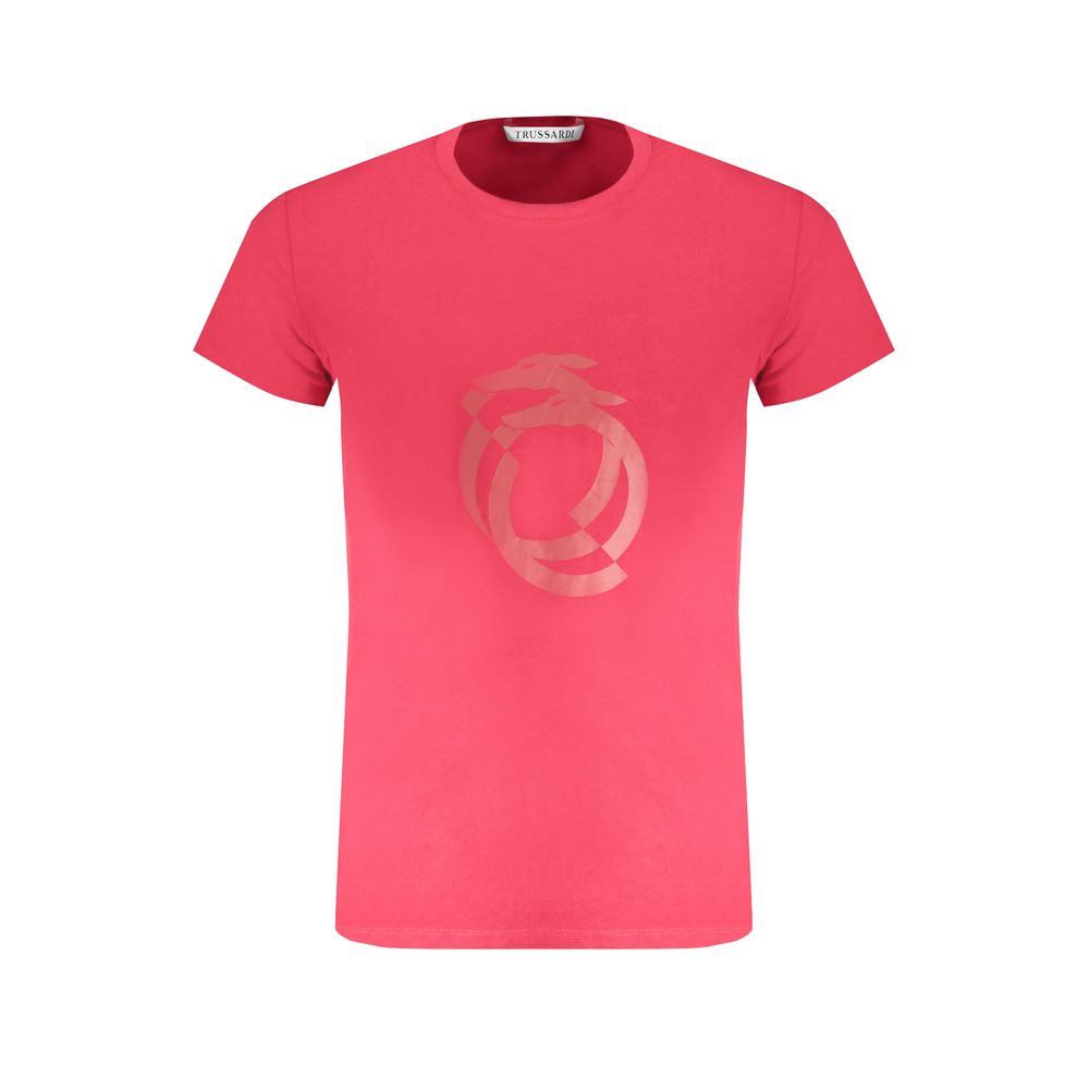 T-shirt en coton rouge Trussardi