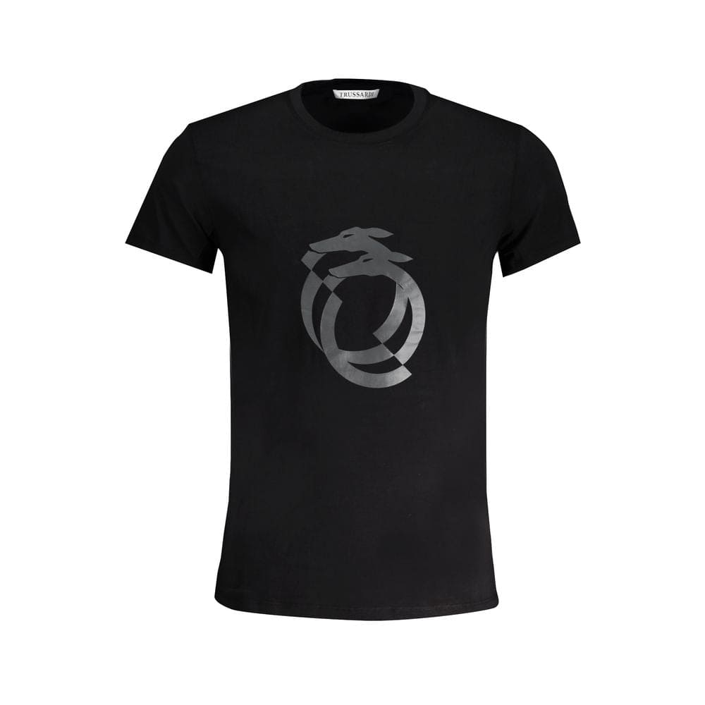 T-shirt en coton noir Trussardi