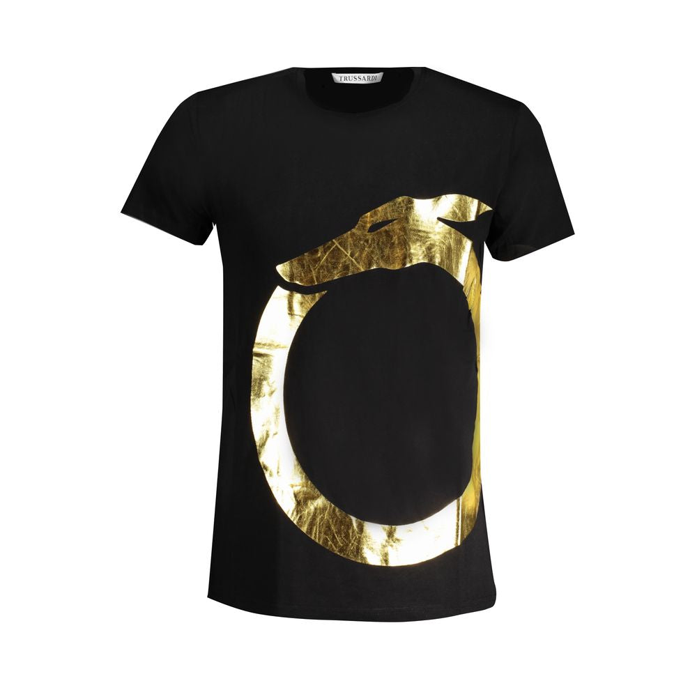 T-shirt en coton noir Trussardi