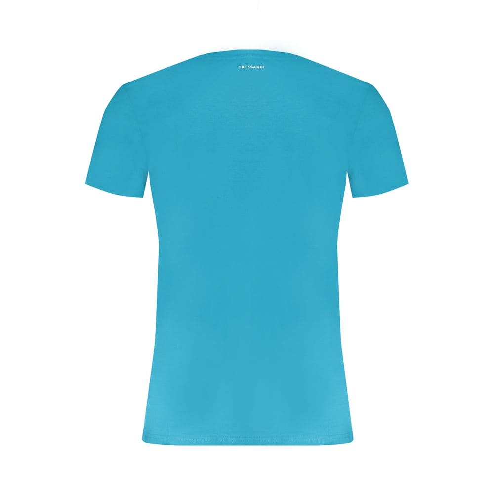 T-shirt en coton bleu clair Trussardi