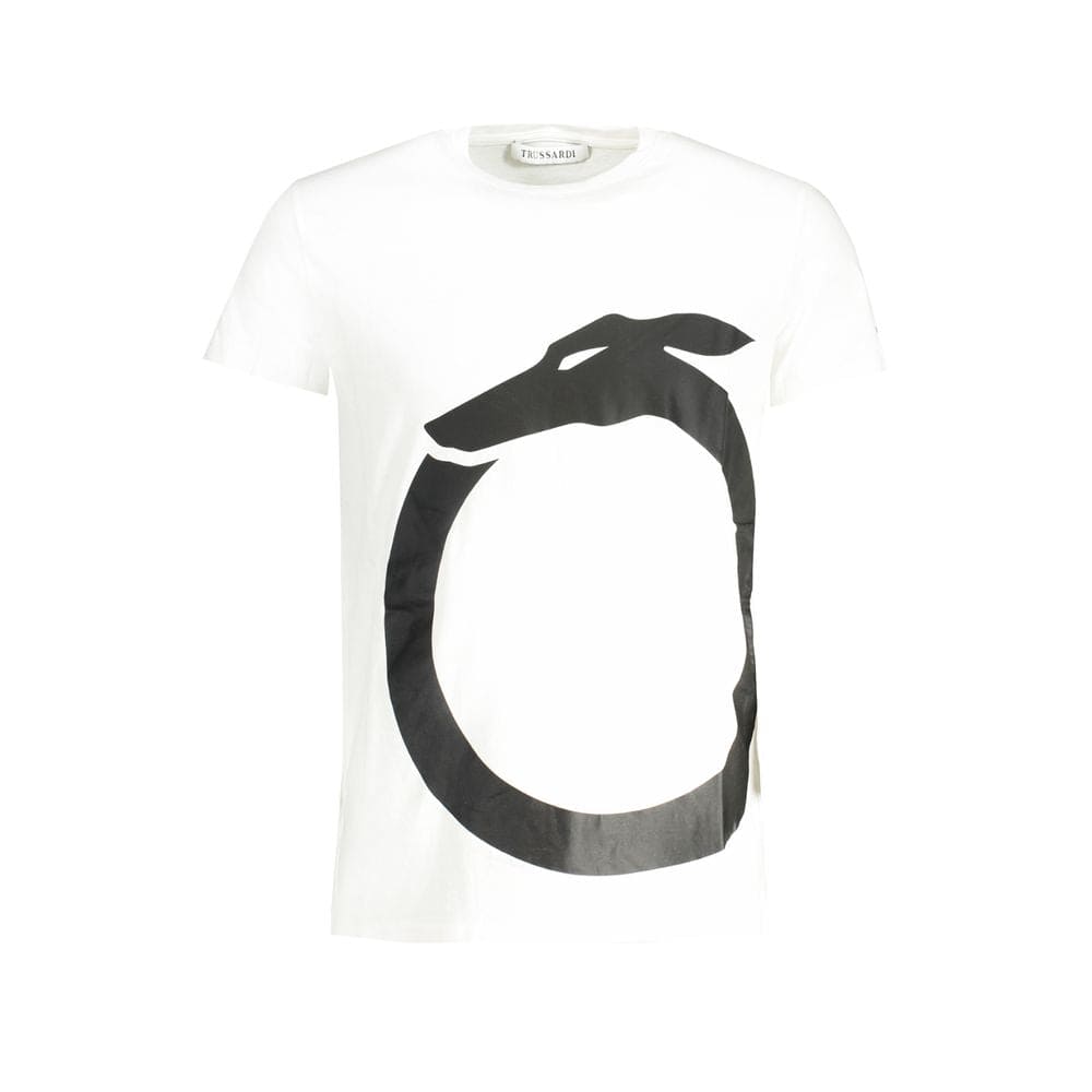 T-shirt en coton blanc Trussardi