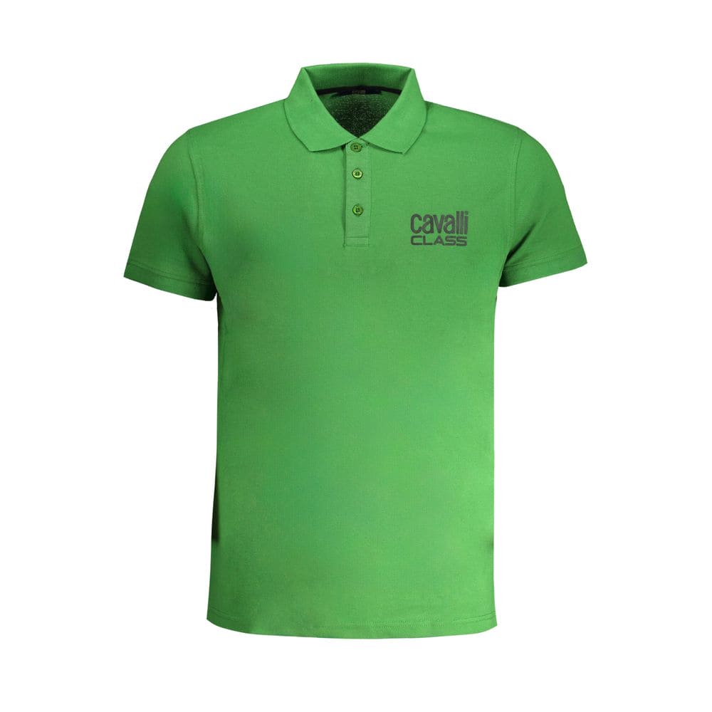 Polo de algodón verde Cavalli Class