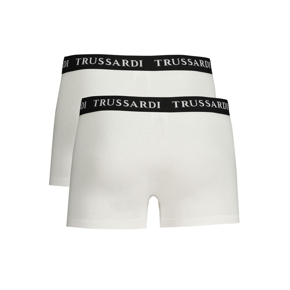 Ropa interior de algodón blanco Trussardi