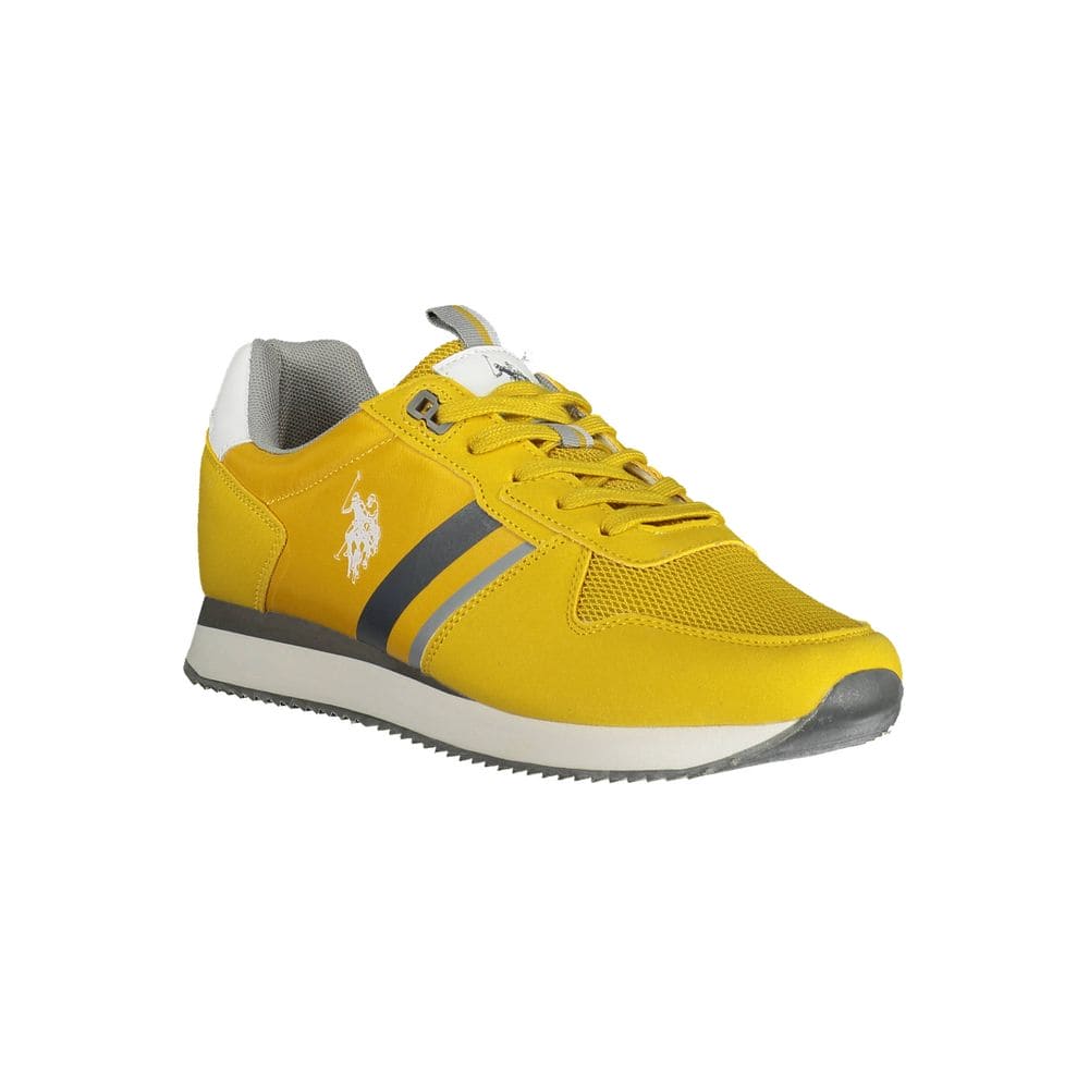 U.S. POLO ASSN. Radiant Yellow Sports Sneakers with Contrasting Details