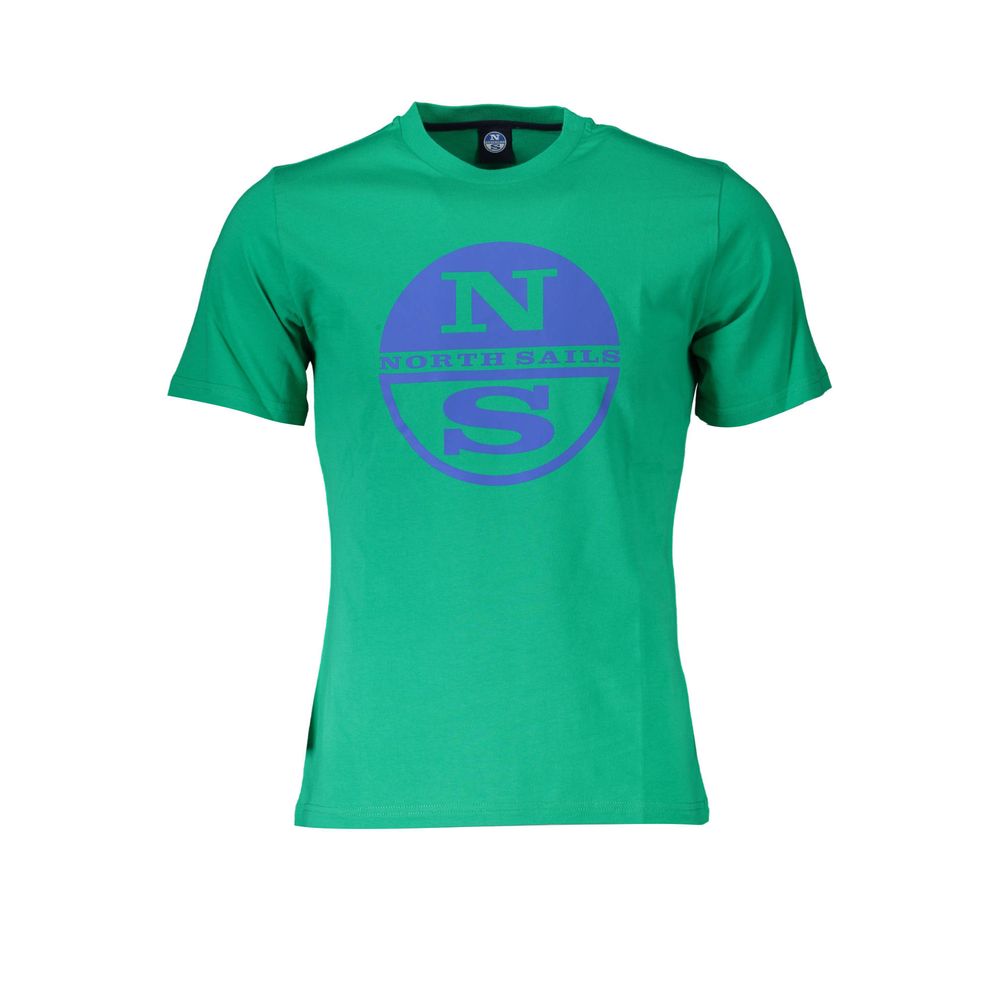 T-shirt col rond en coton vert avec logo North Sails