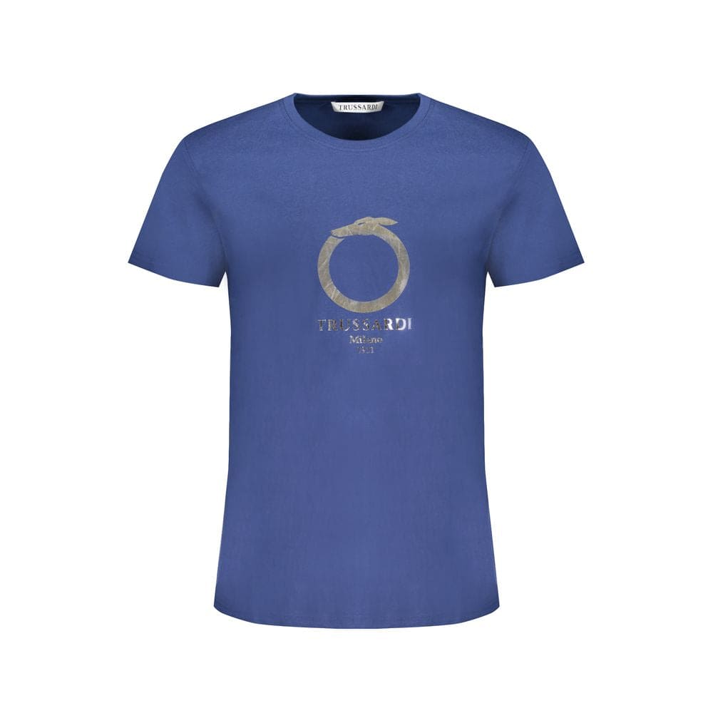 T-shirt en coton bleu Trussardi