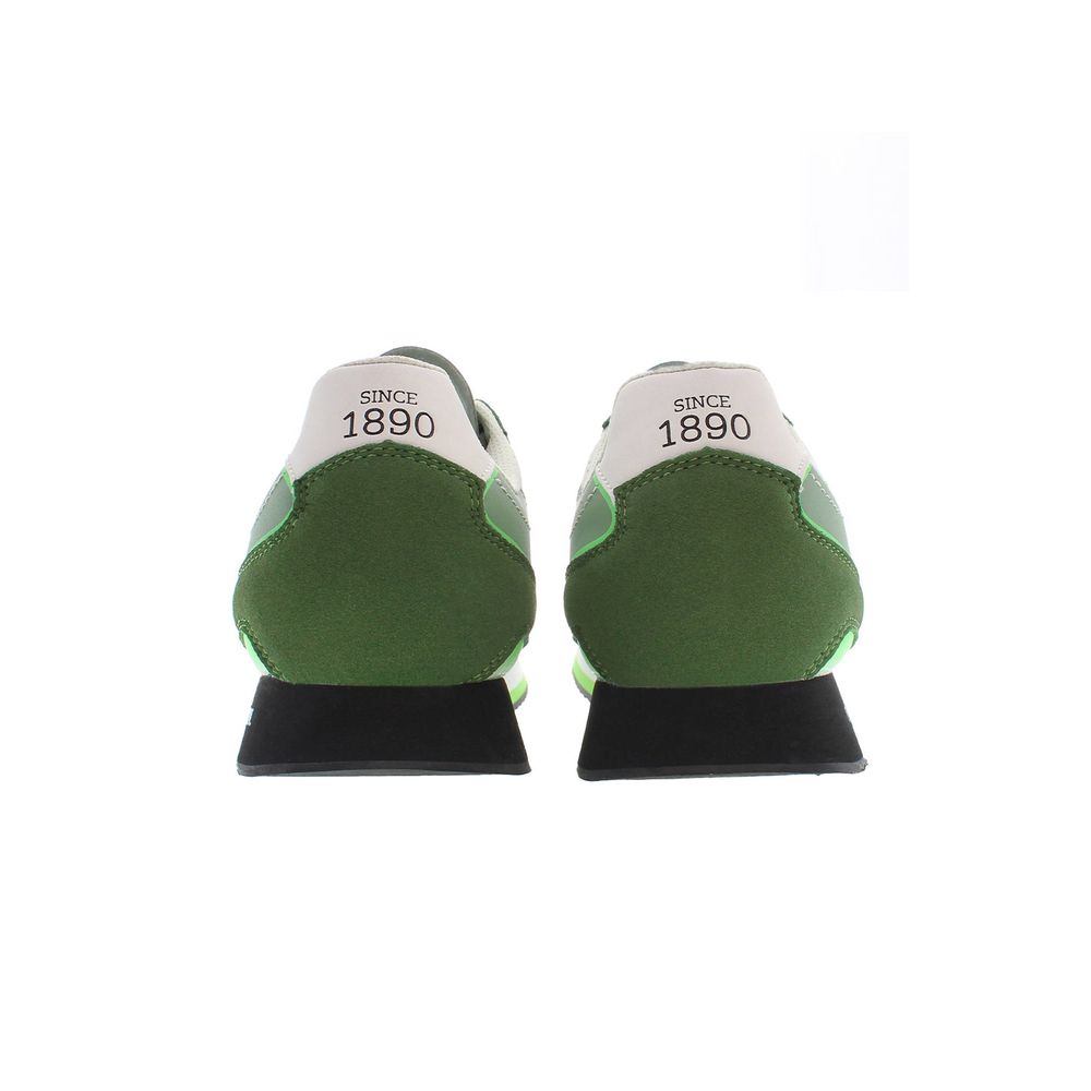 US POLO ASSN. Zapatillas elegantes de color verde con detalles de logotipo icónicos