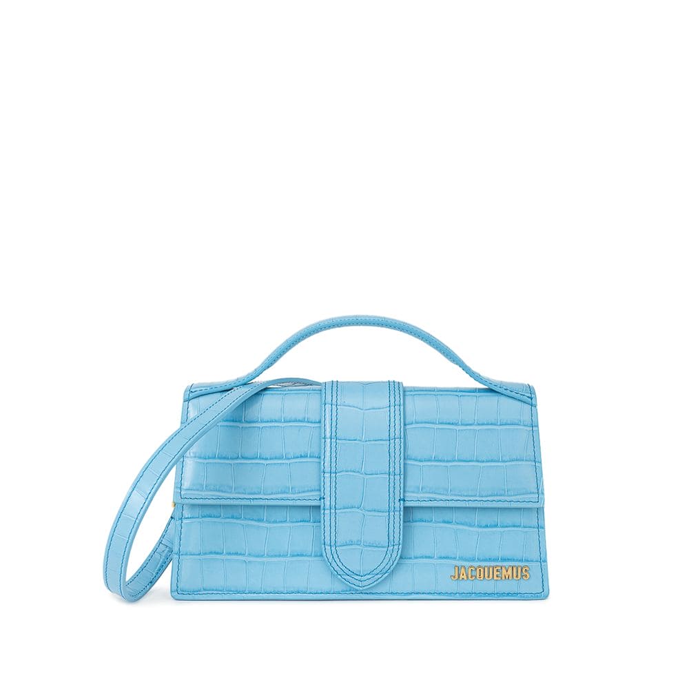 Sac à main en cuir bleu clair Jacquemus