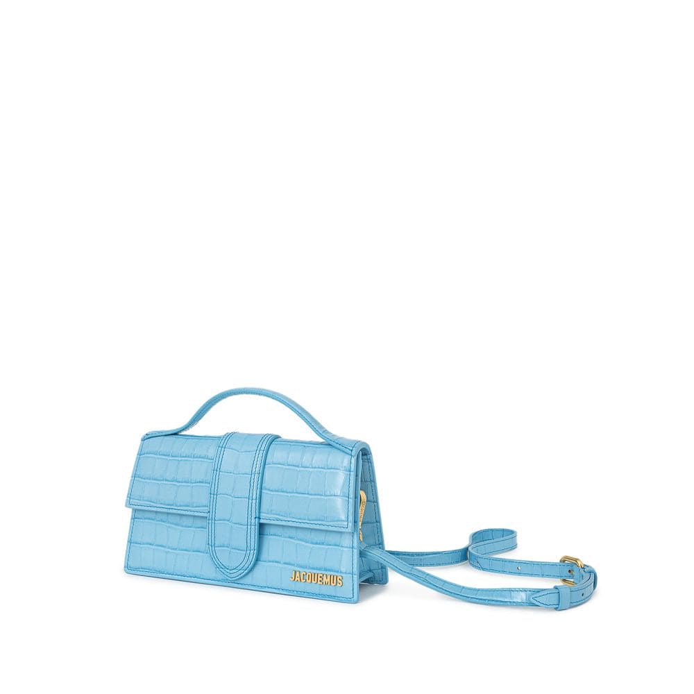 Sac à main en cuir bleu clair Jacquemus