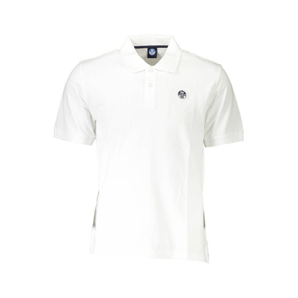 North Sails White Cotton Men Polo Shirt