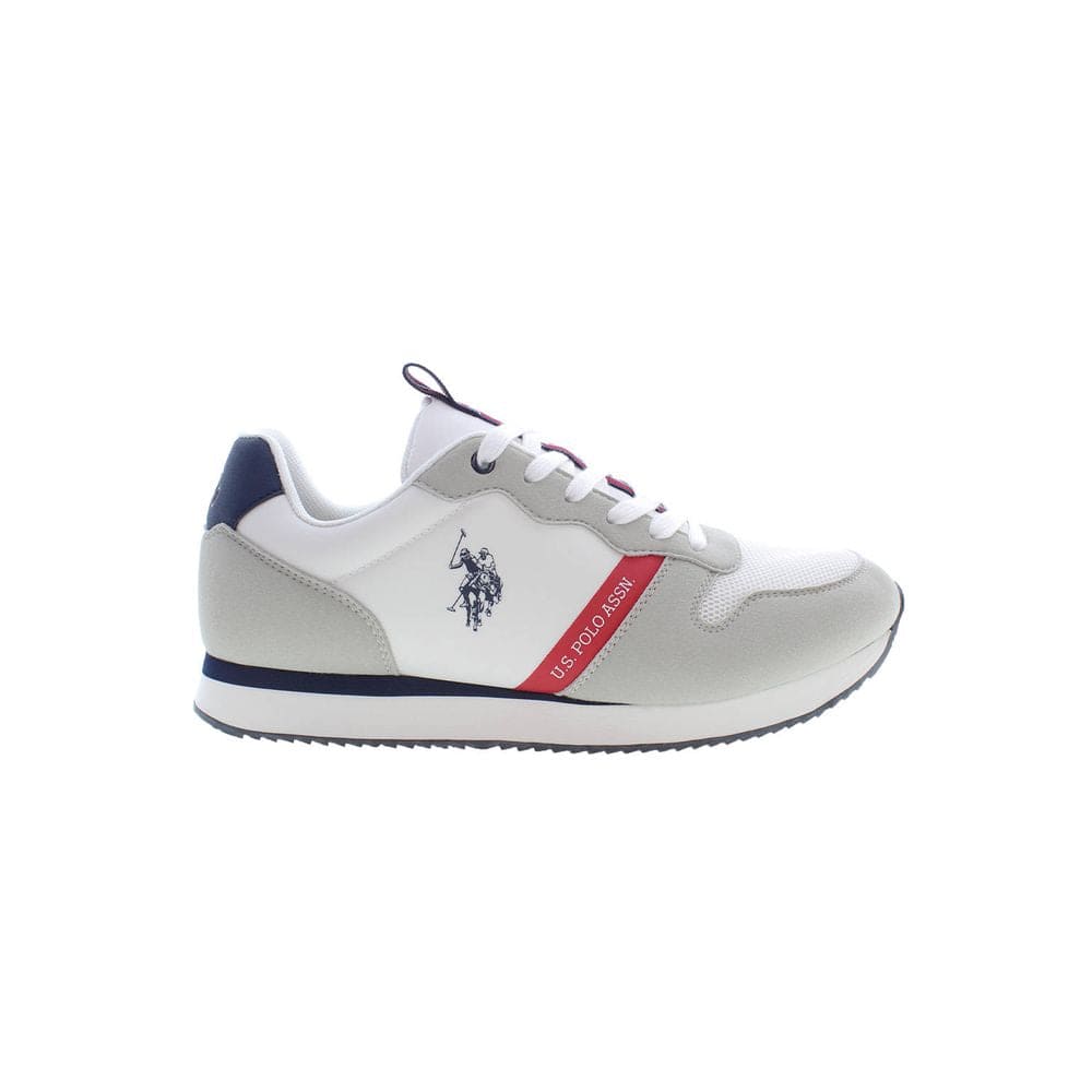 US POLO ASSN. Zapatillas blancas elegantes con detalles en contraste