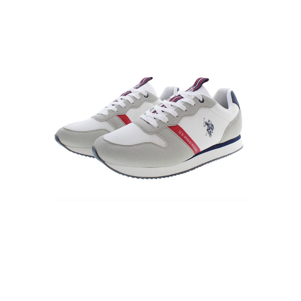 U.S. POLO ASSN. Sleek White Sneakers with Contrast Detailing