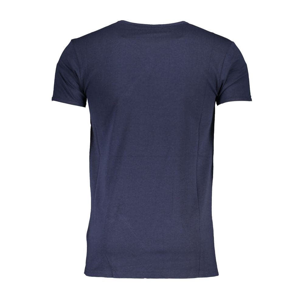 Camiseta de algodón azul Cavalli Class