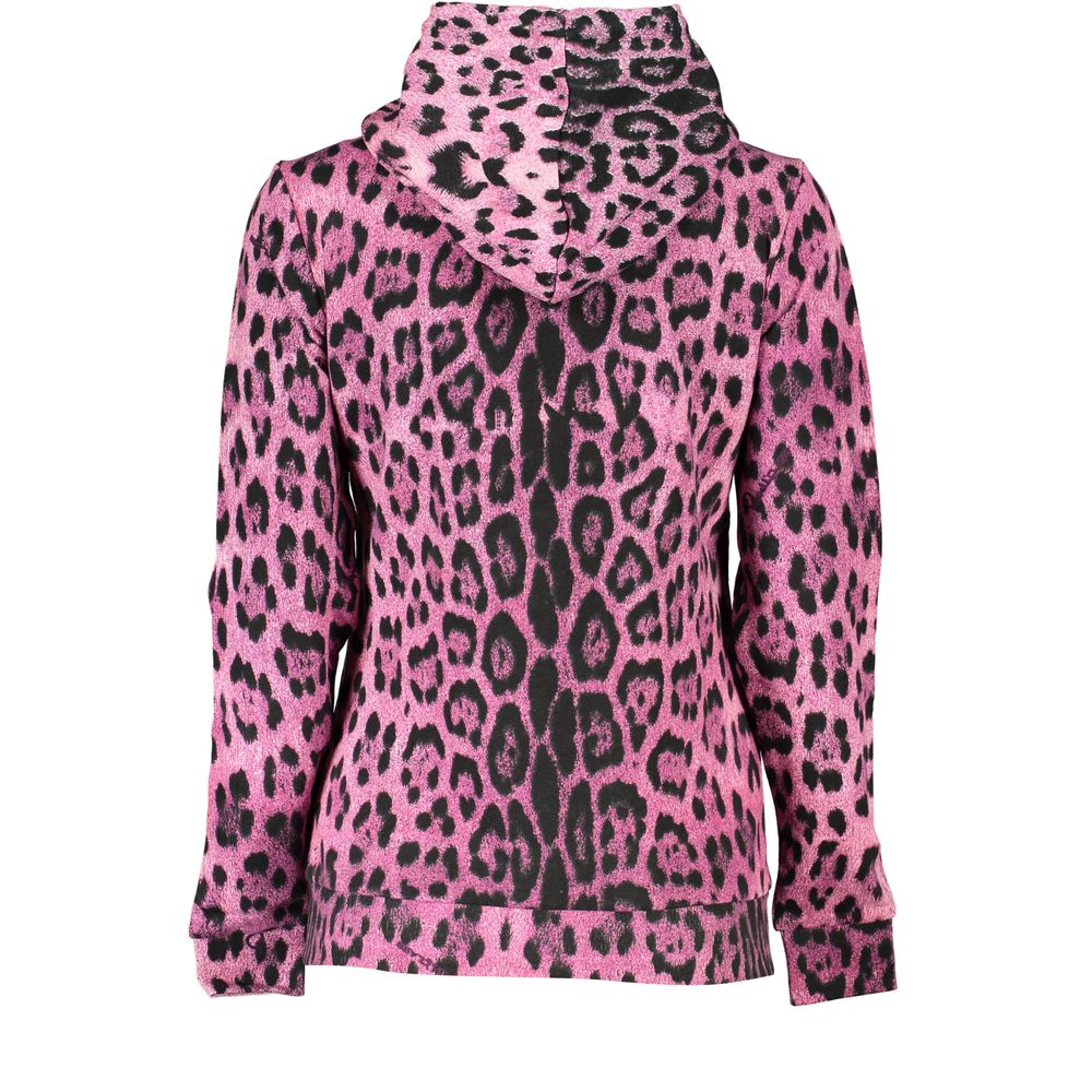 Sudadera con capucha rosa elegante con detalles en contraste de Cavalli Class