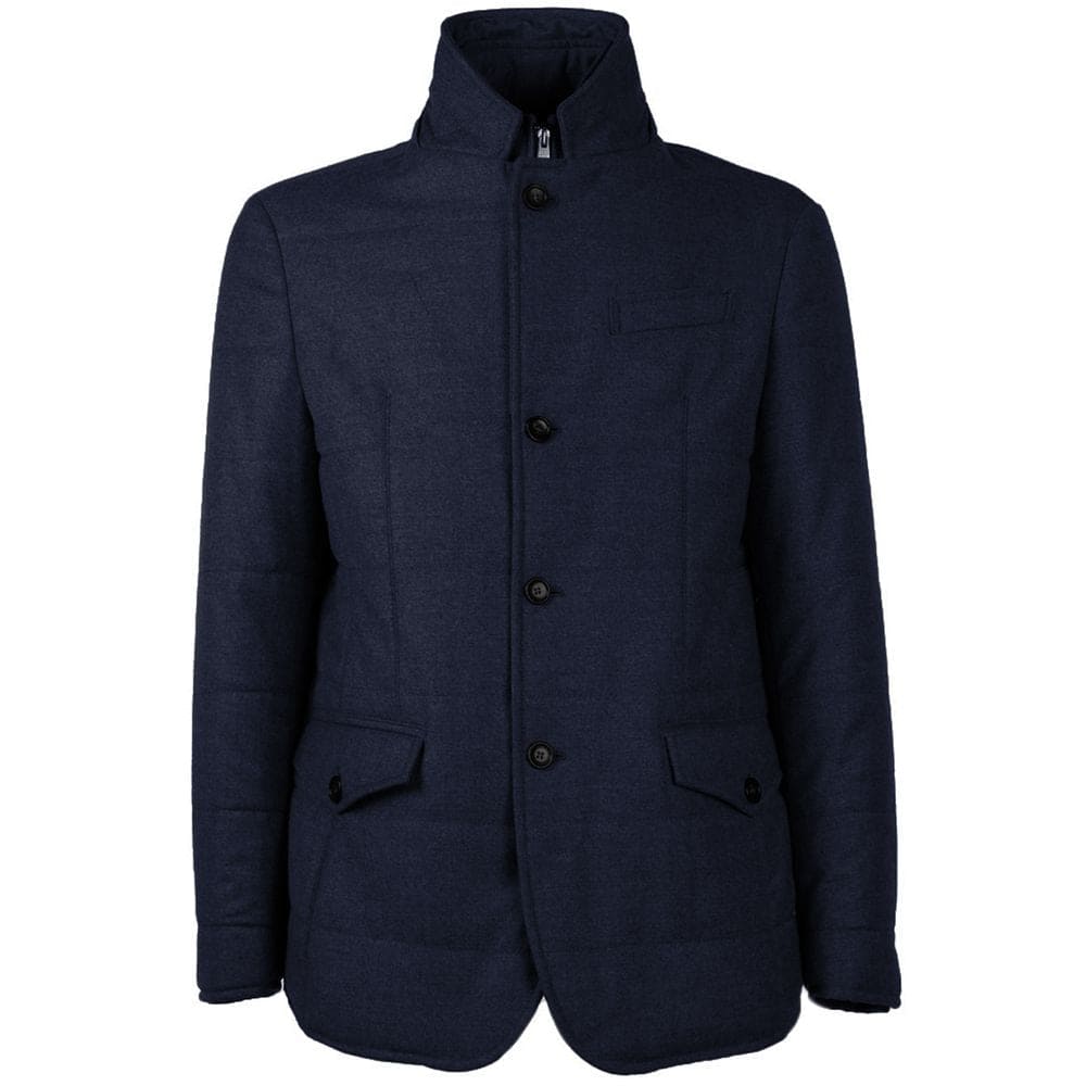 Veste en laine bleue fabriquée en Italie