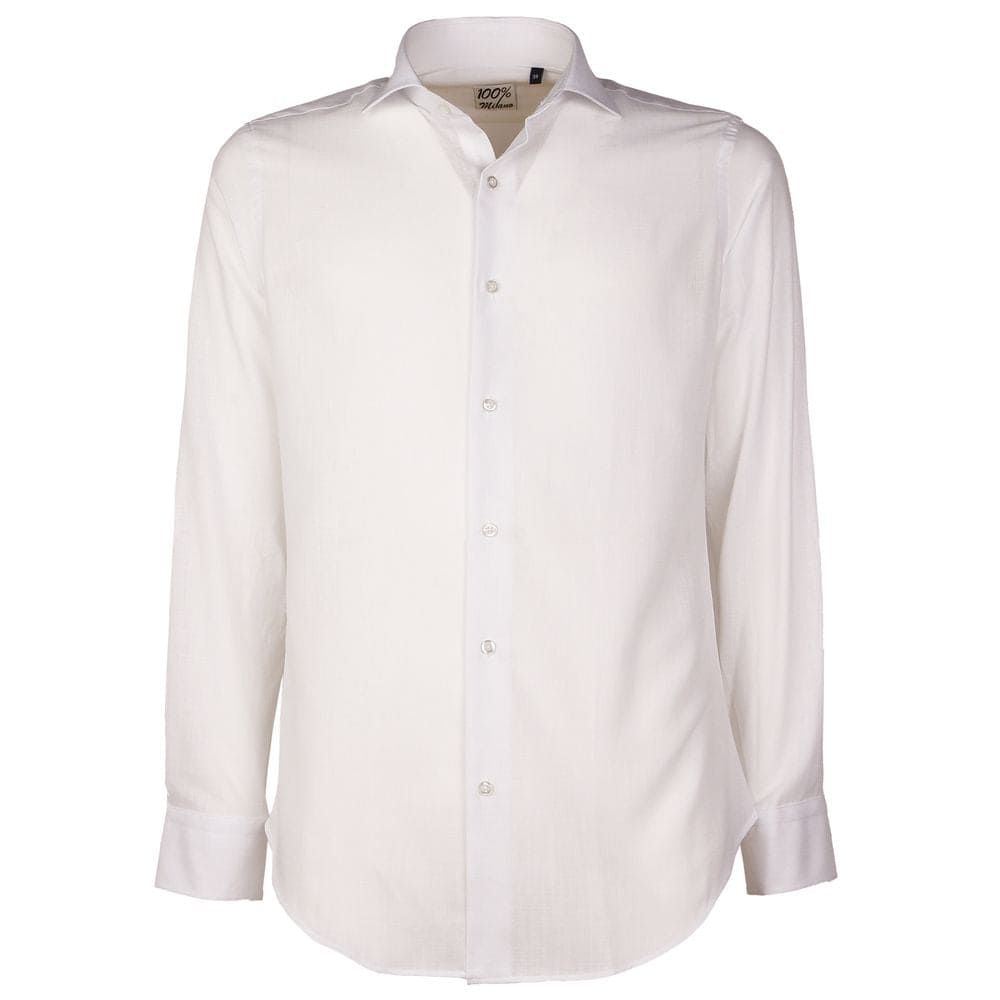 Chemise en coton blanc fabriquée en Italie