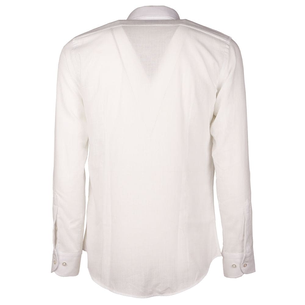 Chemise en coton blanc fabriquée en Italie