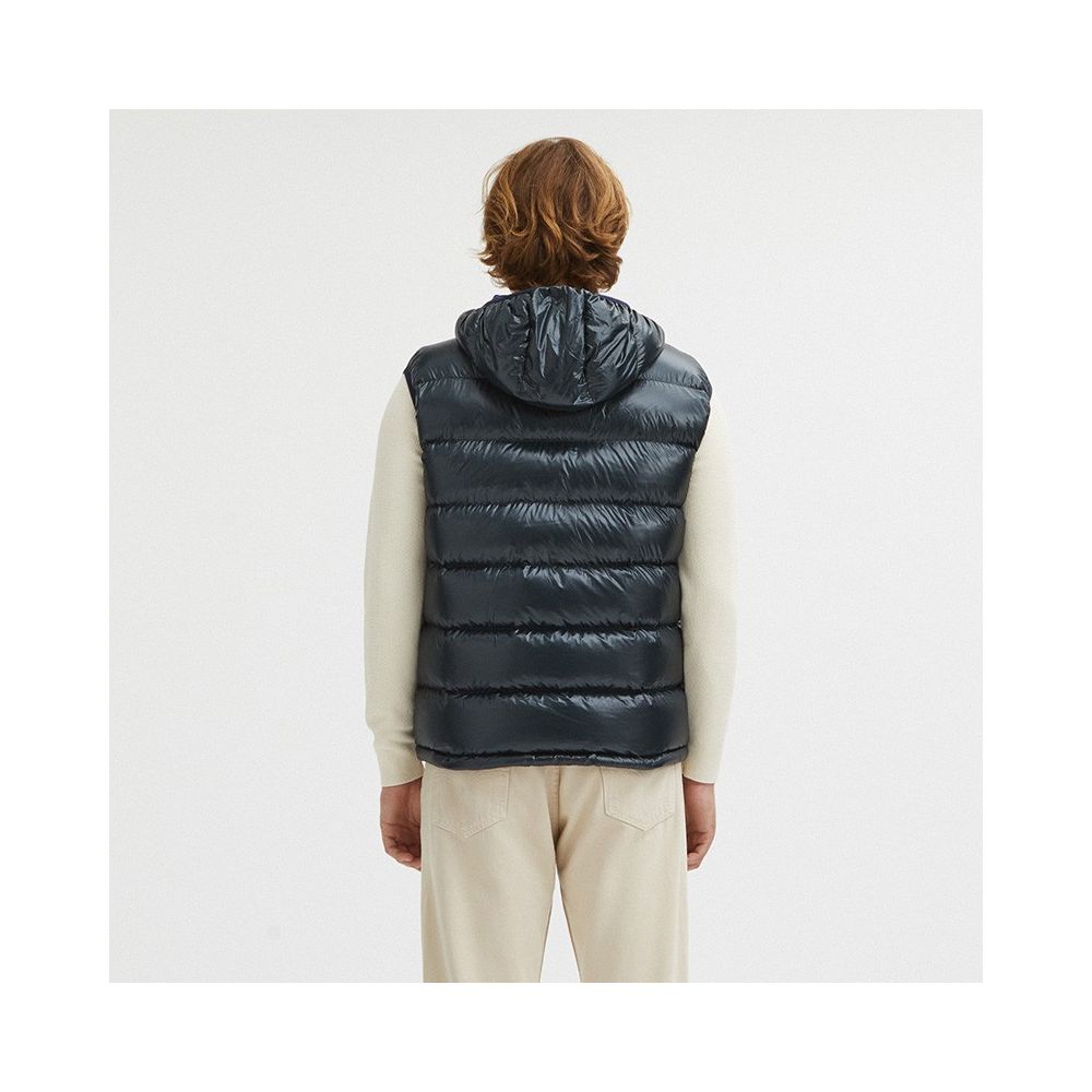 Gilet à capuche réversible Centogrammi en bleu/gris