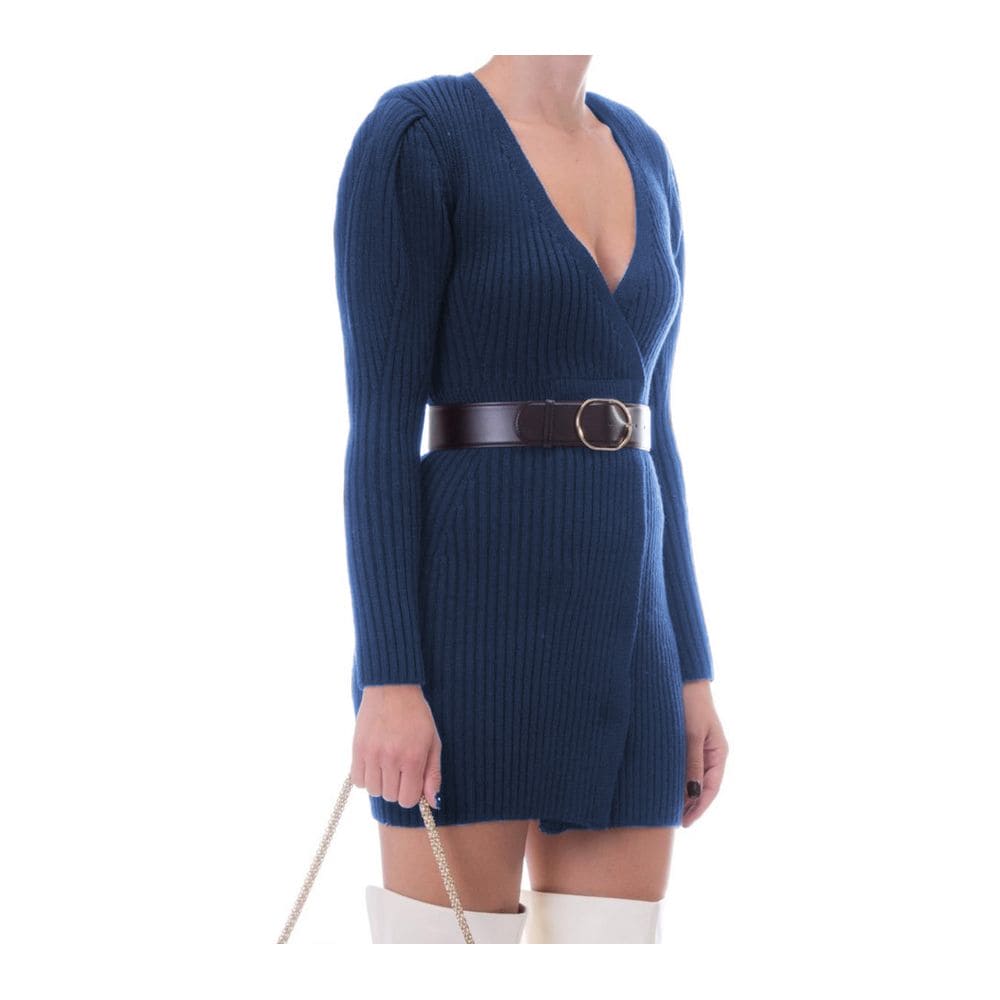 Robe élégante en tricot à manches longues avec ceinture Elisabetta Franchi