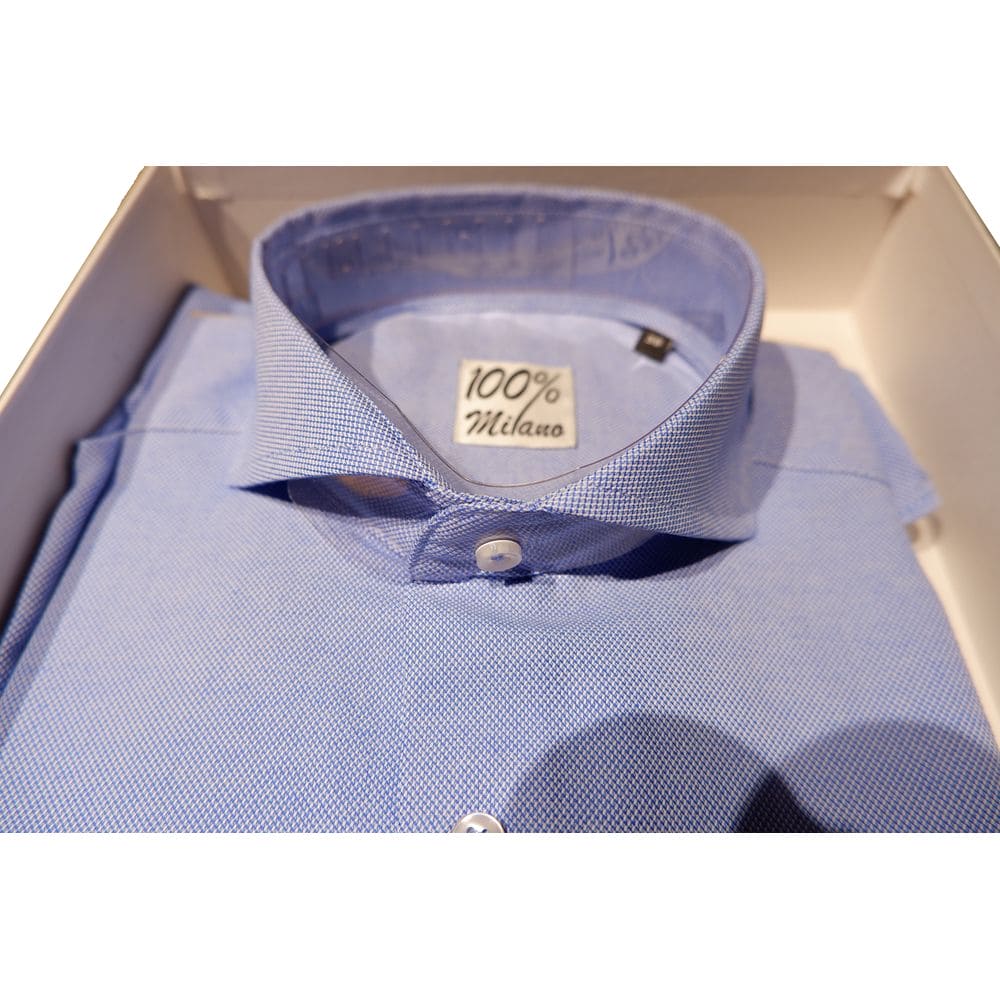 Chemise Oxford bleu clair élégante fabriquée en Italie