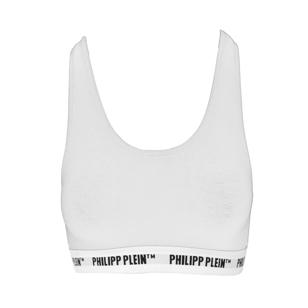 Conjunto elegante de dos piezas con top con logotipo blanco de Philipp Plein