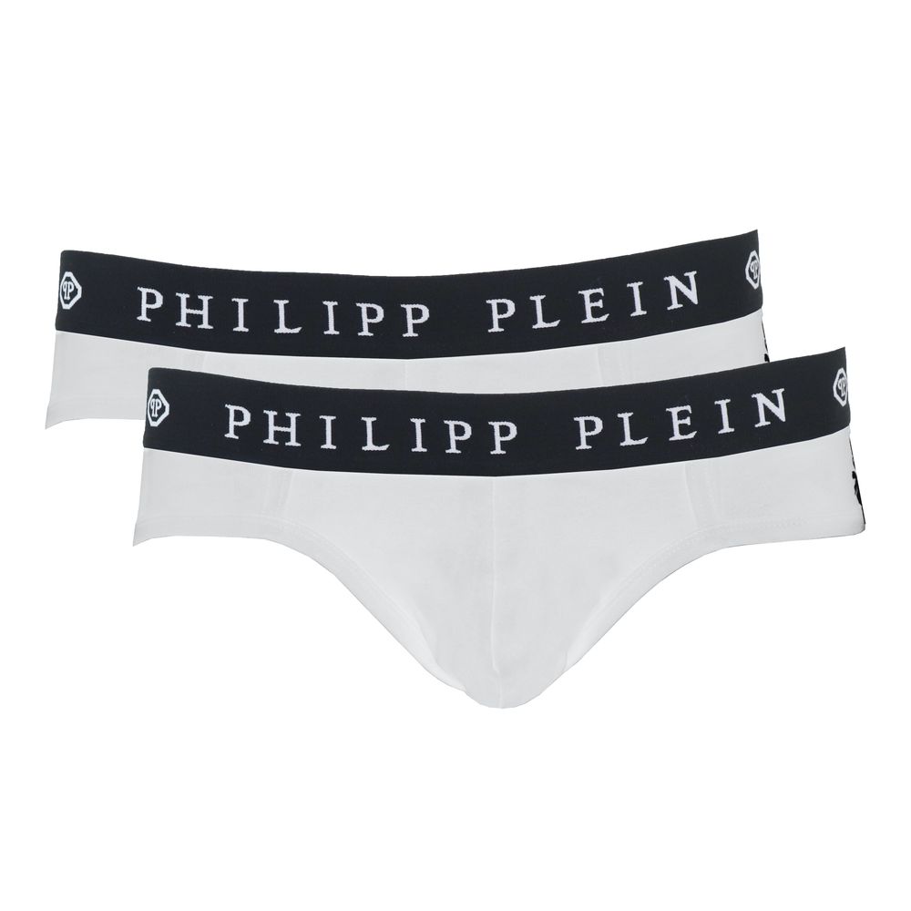 Lot de deux boxers blancs surélevés Philipp Plein