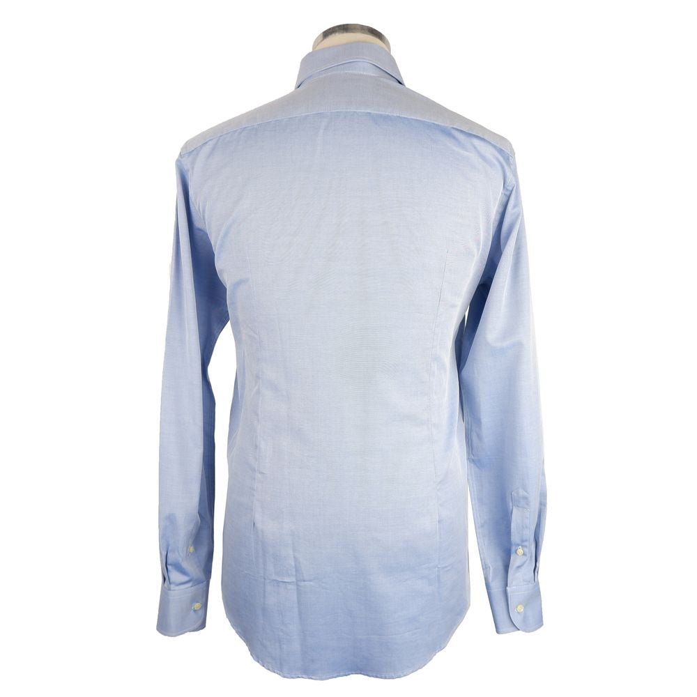 Chemise Milano bleu clair élégante fabriquée en Italie