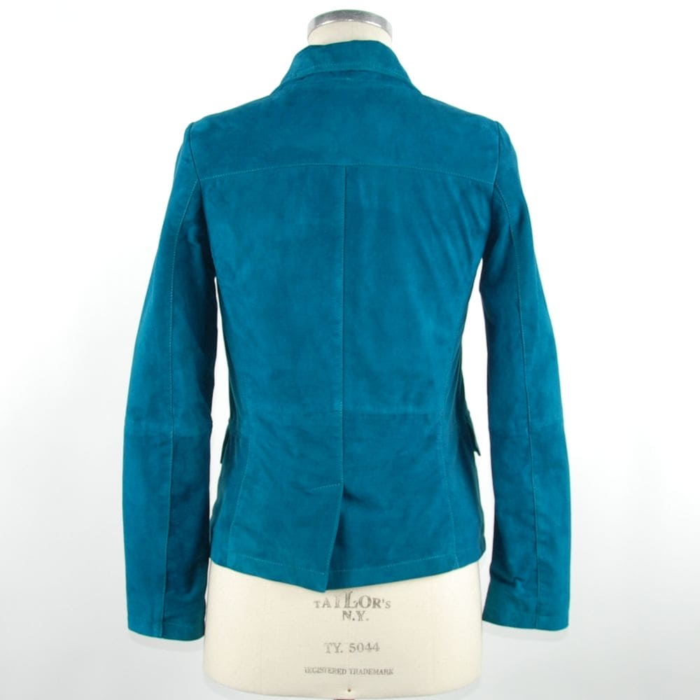 Emilio Romanelli Elegant Green Leather Jacket