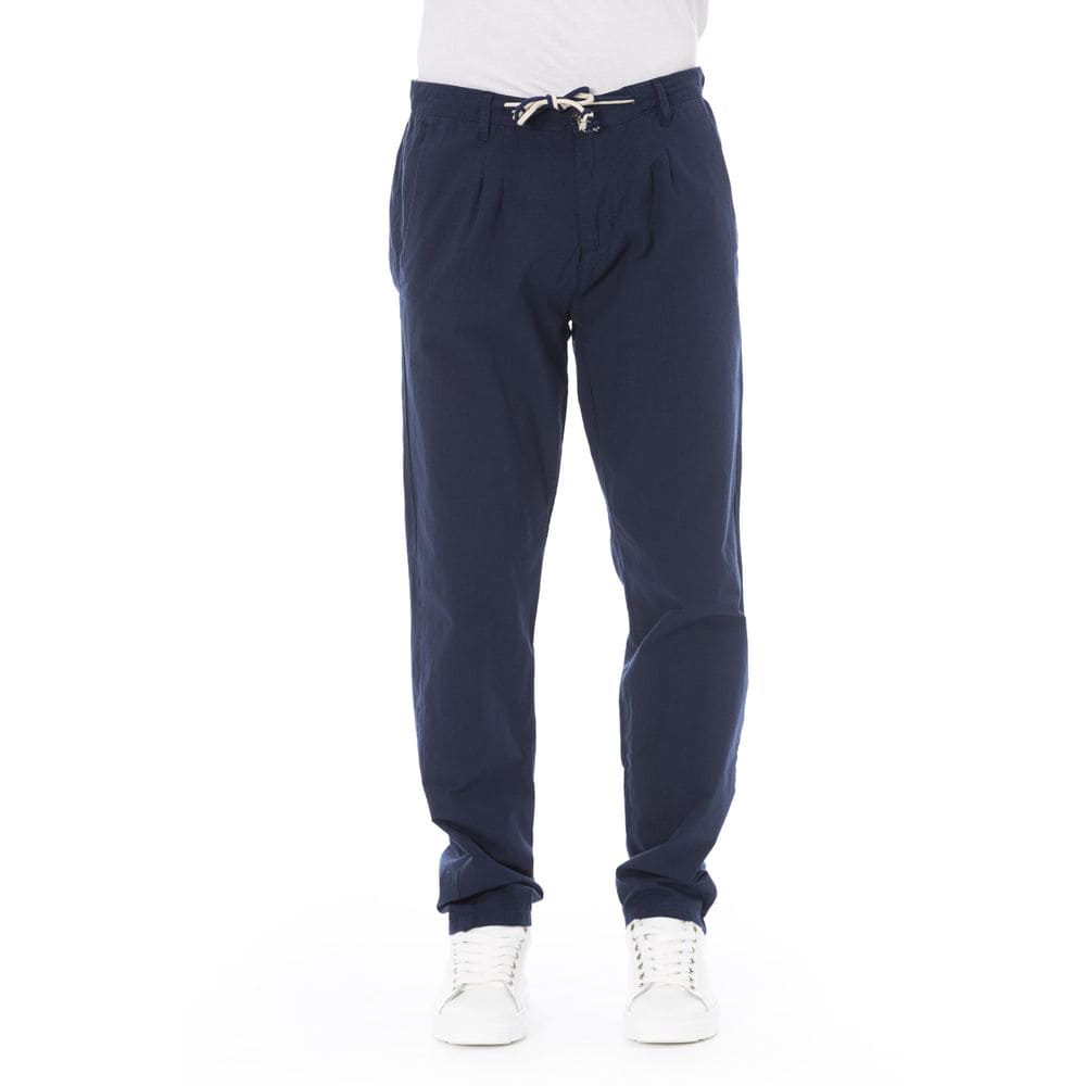 Pantalon chino en coton bleu élégant Baldinini Trend