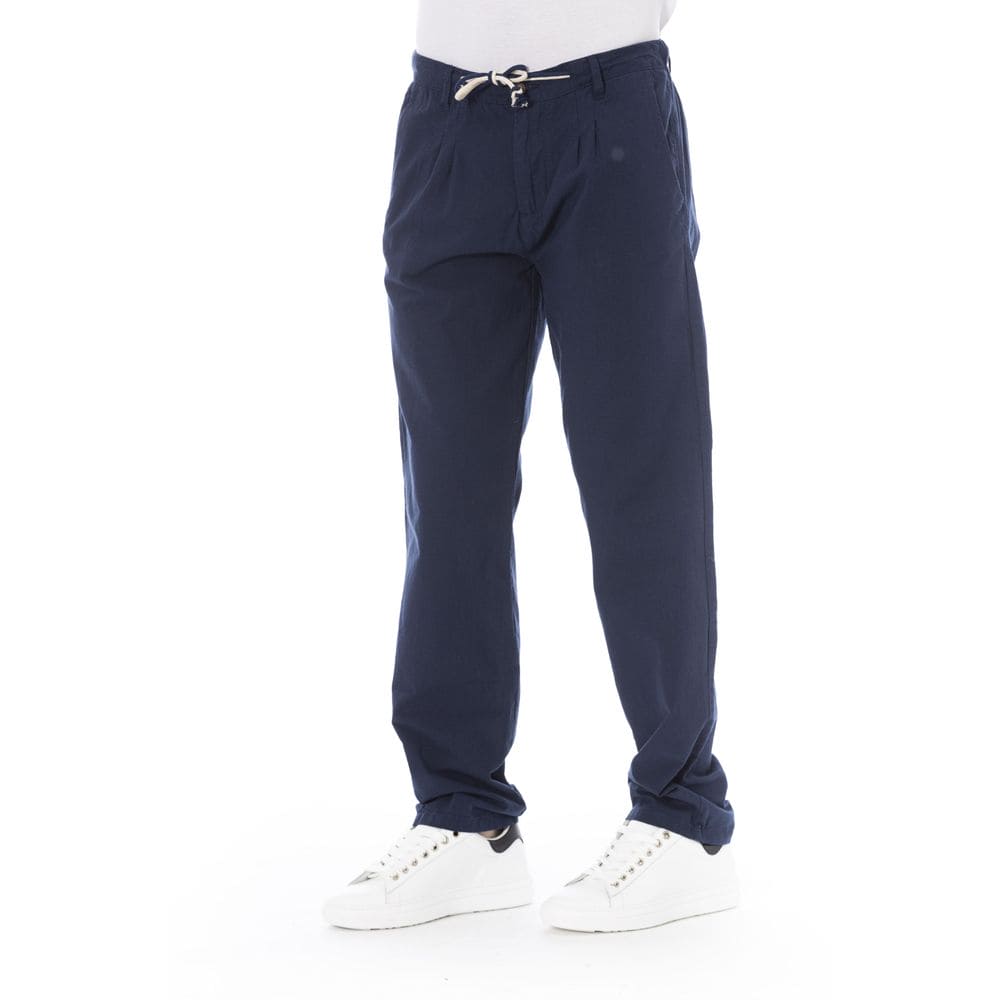 Pantalon chino en coton bleu élégant Baldinini Trend