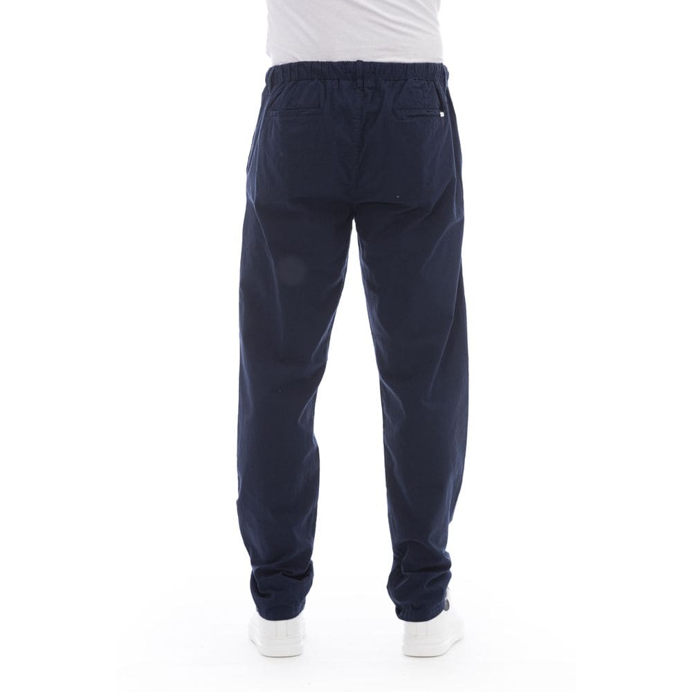 Pantalon chino en coton bleu élégant Baldinini Trend