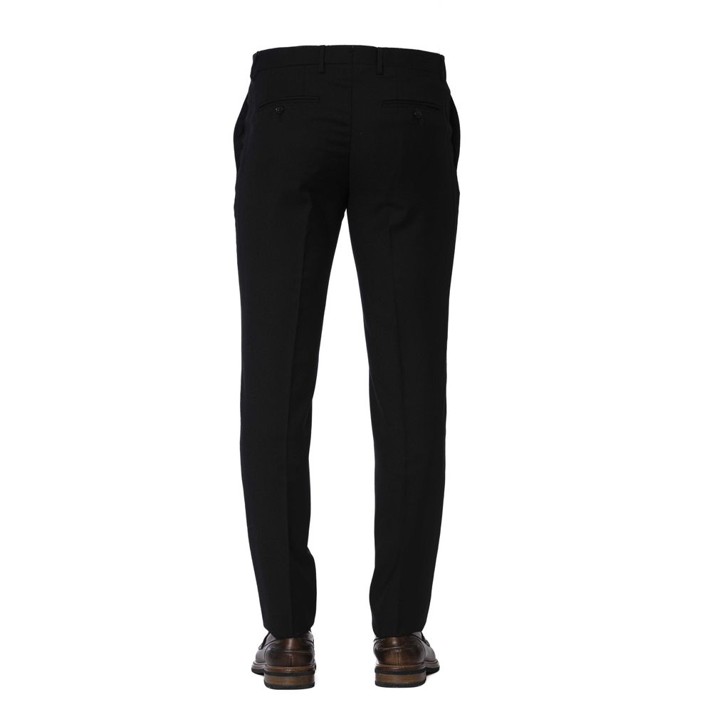 Pantalones elegantes negros Trussardi para un estilo distinguido