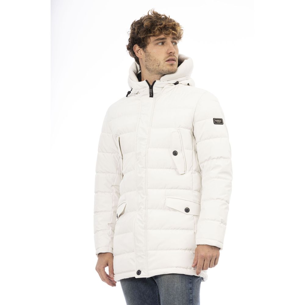 Veste zippée à capuche blanche élégante Baldinini Trend