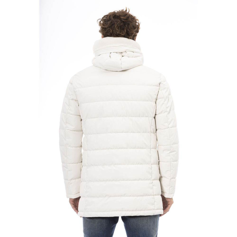 Veste zippée à capuche blanche élégante Baldinini Trend