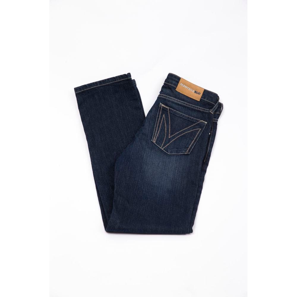 Jean en denim brodé élégant Montana Blu