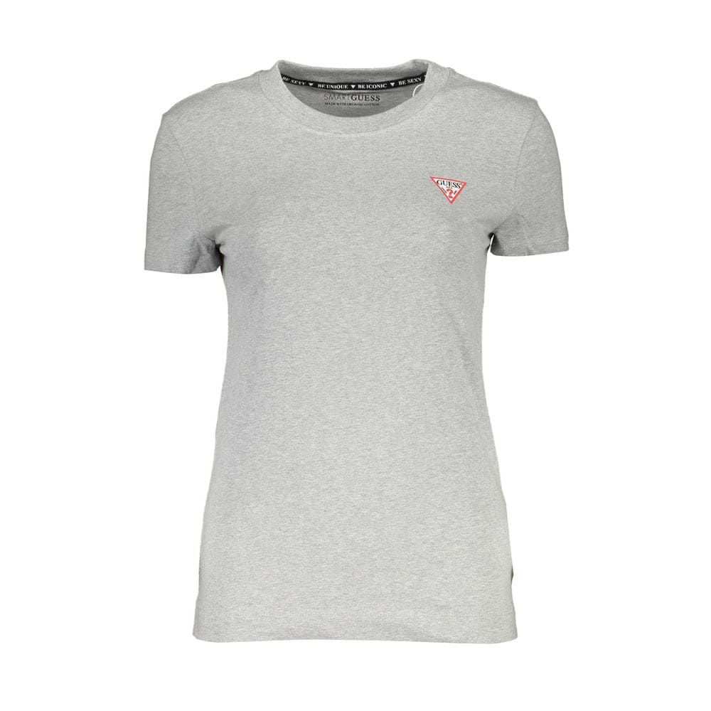 T-shirt bio imprimé logo Guess Jeans Chic gris