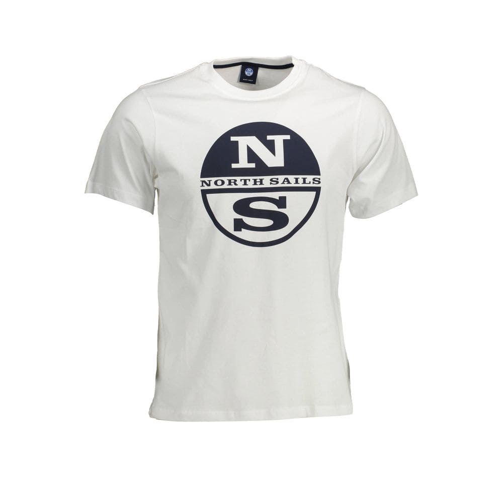 Camiseta elegante de cuello redondo con estampado blanco de North Sails