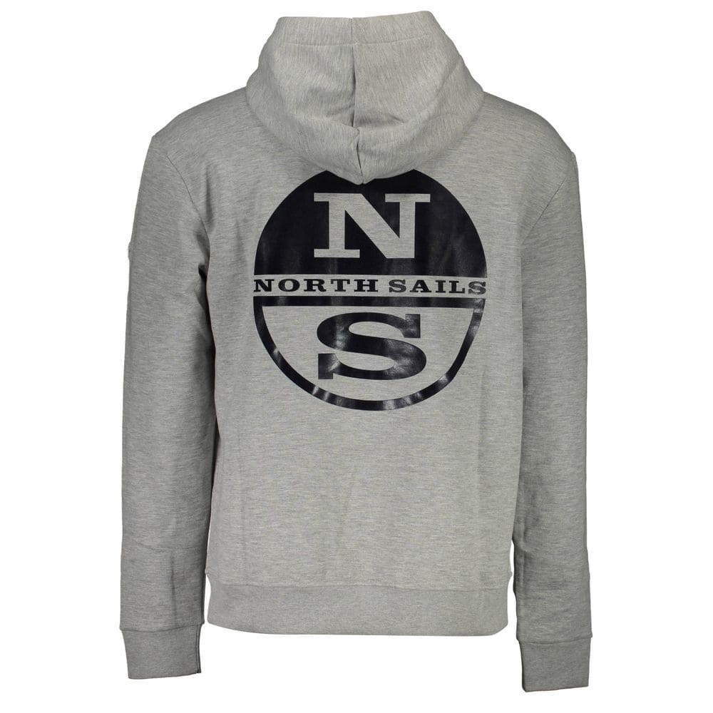 Sweat à capuche gris chic avec imprimé North Sails