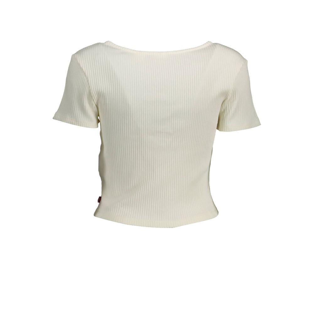 Camiseta elegante blanca con botones y escote ancho de Levi's