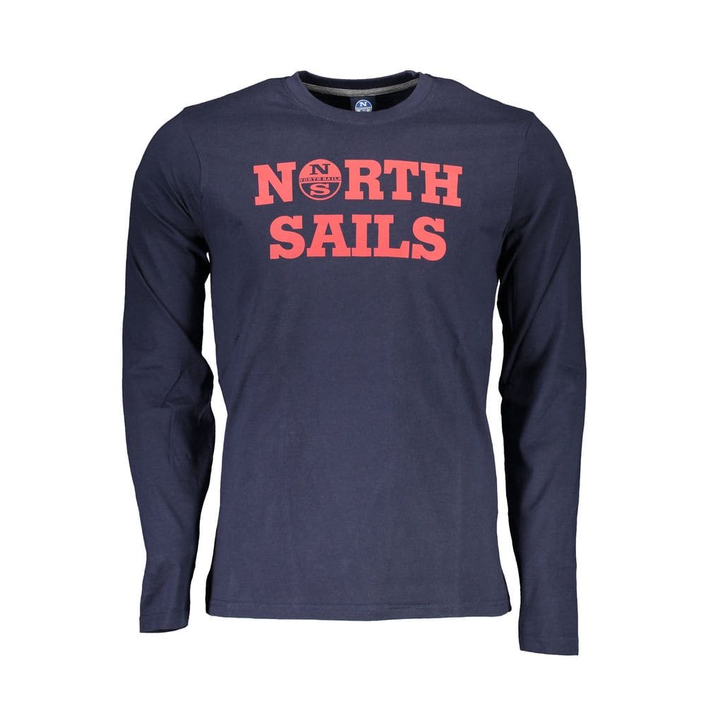 T-shirt à manches longues bleu North Sails avec imprimé signature