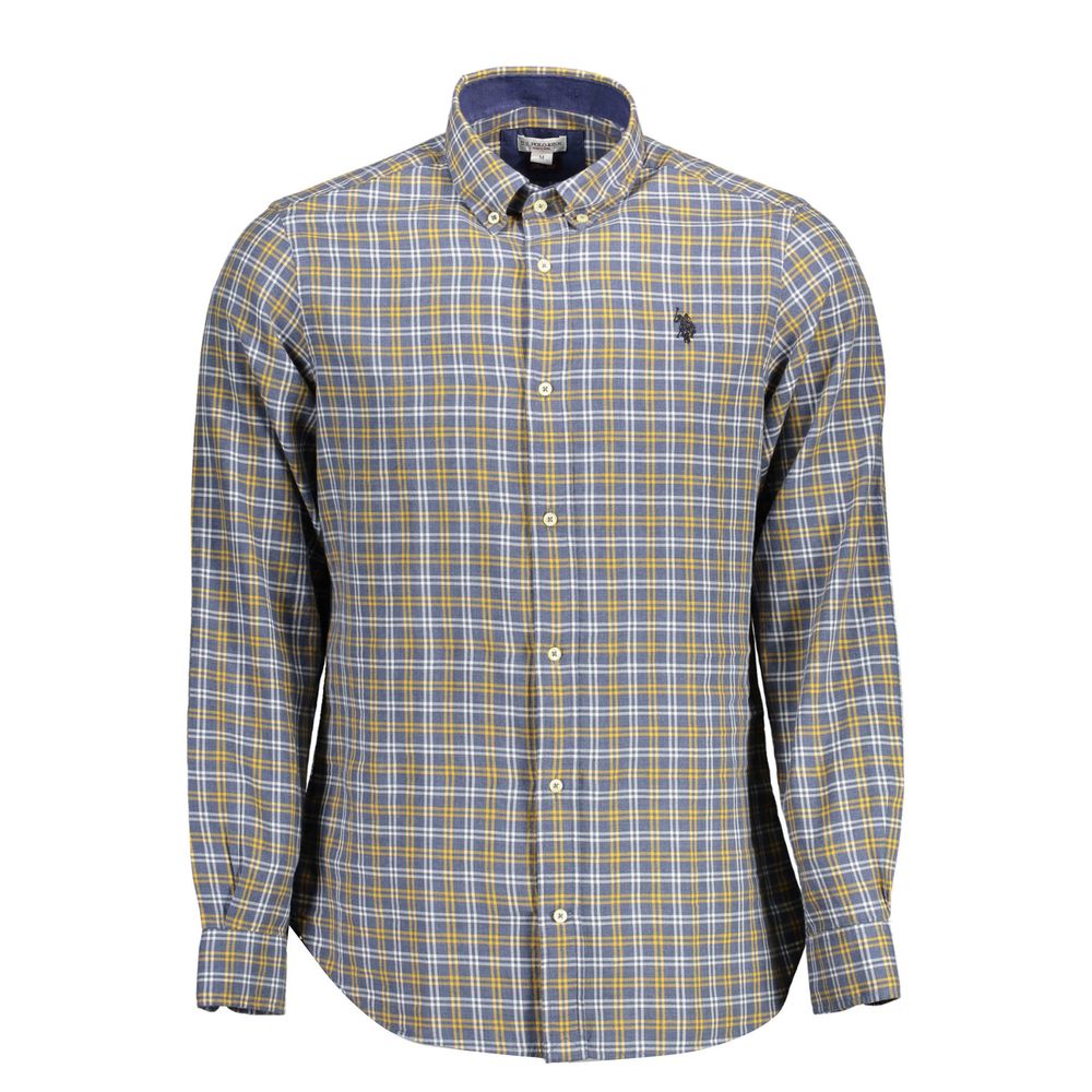 U.S. POLO ASSN. Slim Fit Button-Down Collar Shirt in Blue