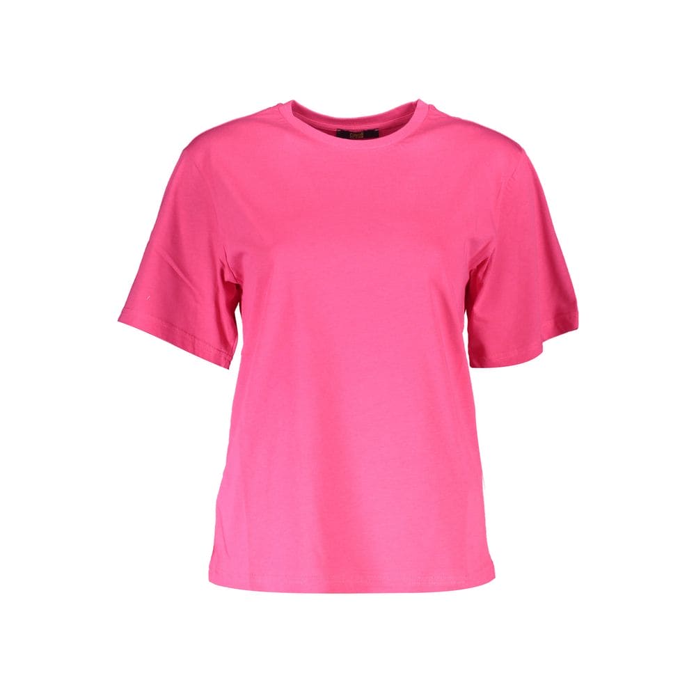 Camiseta rosa con logo y corte ajustado de Cavalli Class Chic