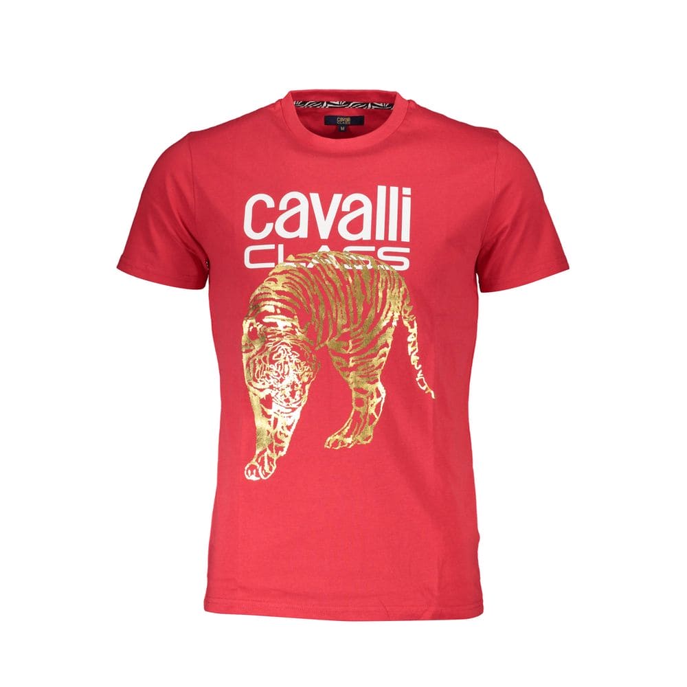 Camiseta de algodón roja de la clase Cavalli